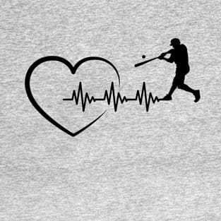 Your Baseball Heartbeats line Sport Gift Art TShirt T-Shirt